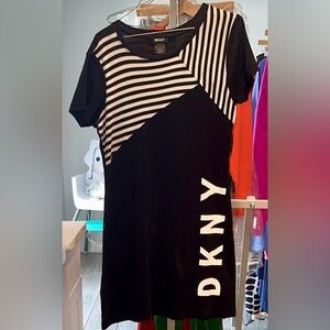 DKNY Black Short Sleeve Dress